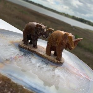 India hand carved elephants